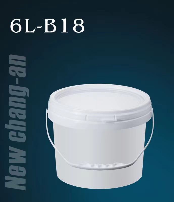 6L PP البلاستيك دلو B18-NR للطلاء الأساسي للماء يحتوي