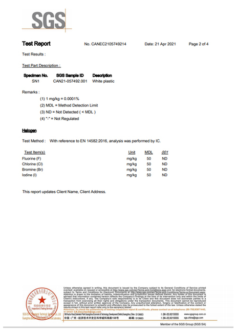 HDPE-البلاستيك - خراطيش الهالوجين -2