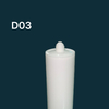 300 مل من غراء زجاجي أبيض تغليف HDPE خرطوشة بلاستيكية لسطح السيليكون للبناء
