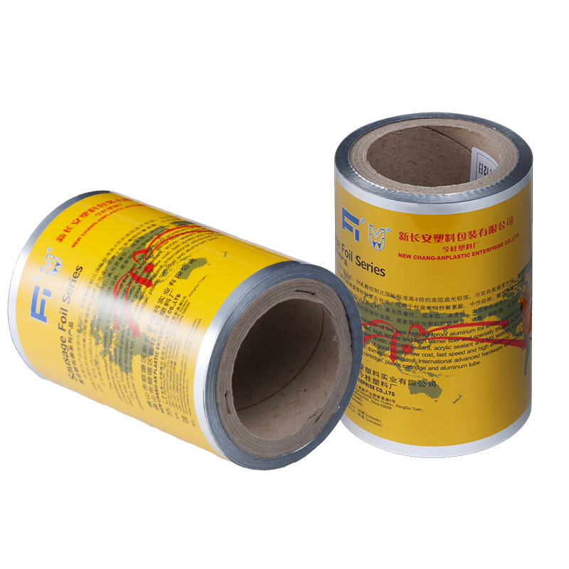 تغليف لاصق زجاجي مقاوم للمواد الكيميائية 62-85um مطبوع حسب الطلب رقائق الألومنيوم للسجق لمنع التسرب من السيليكون/PU/MS للصناعة